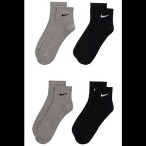 Nike Men's 4-Pack Everyday Ankle Socks Black/Gray